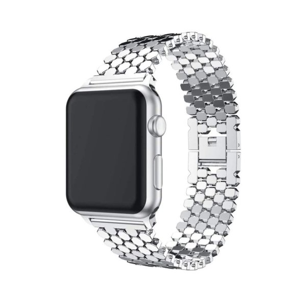 NEW Stainless Steel Strap Silver band For Apple Watch - Picture 1 of 4